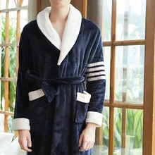 Зимние мужские лаконичные Для досуга ветер утолщение Утепленная одежда фланелевая длинная халат может Другое одежда халат для ванной