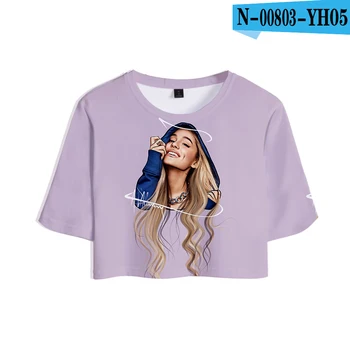 Nowe kobiety przycięte koszulki 3D drukuj Ariana Grande koszulka dziewczyny kobiety koszulka Kawaii z krótkim rękawem nowość Ariana Grande ubrania góry tanie i dobre opinie REGULAR Sukno CN (pochodzenie) Lato POLIESTER SHORT NONE tops Z KRÓTKIM RĘKAWEM Dobrze pasuje do rozmiaru wybierz swój normalny rozmiar