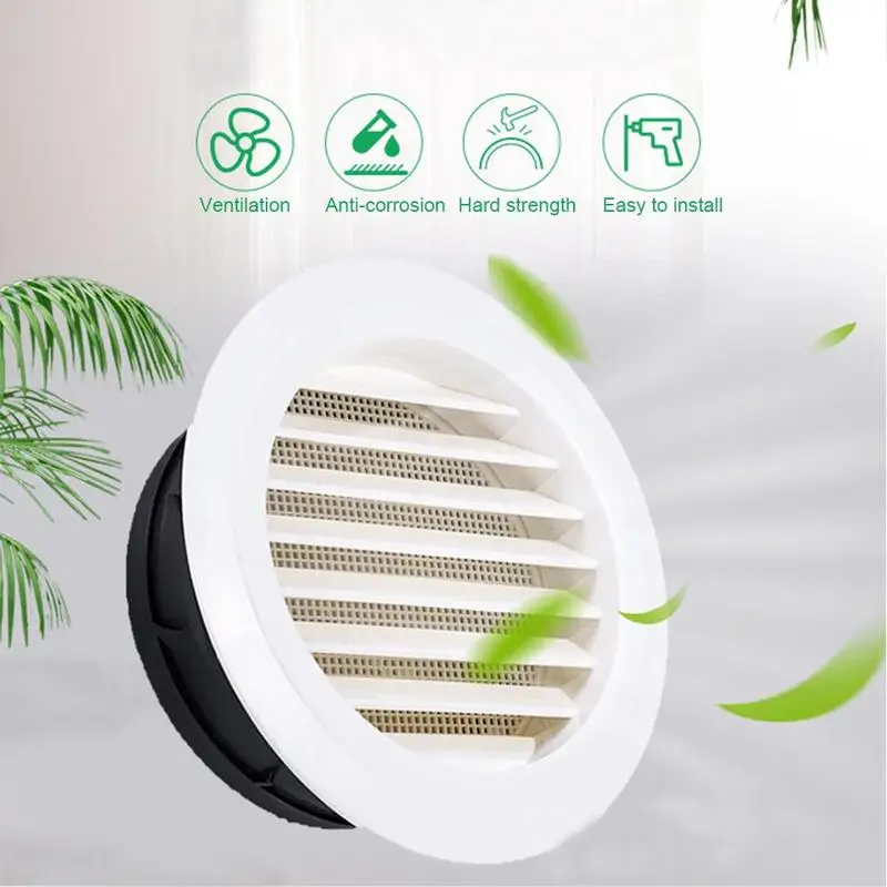 5 sizes Ceiling Air Extract Valve Round Diffuser Duct Cover Air Vent Grille 75/100/125/150/200mm ABC Non-toxic Air Vent