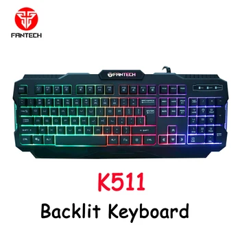 

Fantech Wired Gaming Keyboard Mechanical Feeling Backlit Keyboards USB 104 Keycaps Keyboard Waterproof Computer Game Keyboards