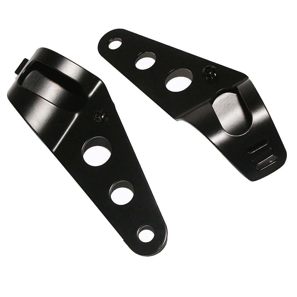 2 Pcs Replacement Headlight Bulbs Brackets, Motorcycle Repair Part - Black