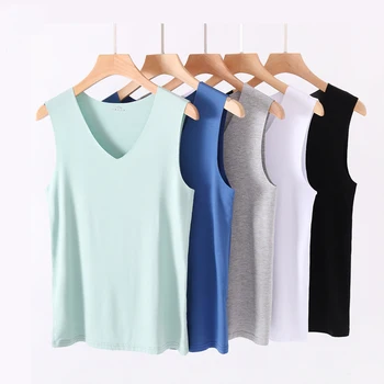 

Men Cotton Tank Tops Underwear Mens Undershirt Comfort Modal Shirts Male Bodyshaper Fitness Wrestling Singlets
