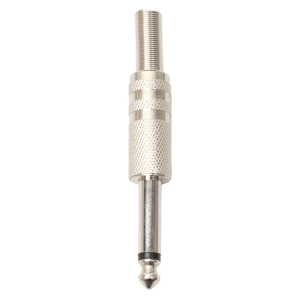 

6.35MM Mono Plug Mono Audio Jack Metal 6.35MM Male Mono Monaural Audio Cable Connector Plug Mono Amplifier Plug