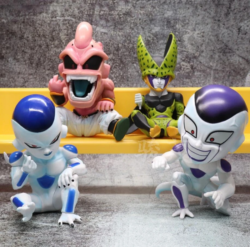 Cute Dragon Ball Z Action Figure Majin Buu Dragon Ball Figures Perfect Cell Frieza Boo PVC Toys Doll Anime Cartoon Collections