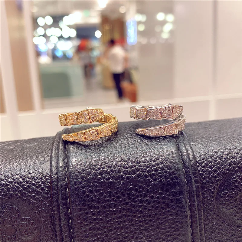 Finger ring opening ring animal ring Korea snake fashion exquisite open elegant ladies banquet