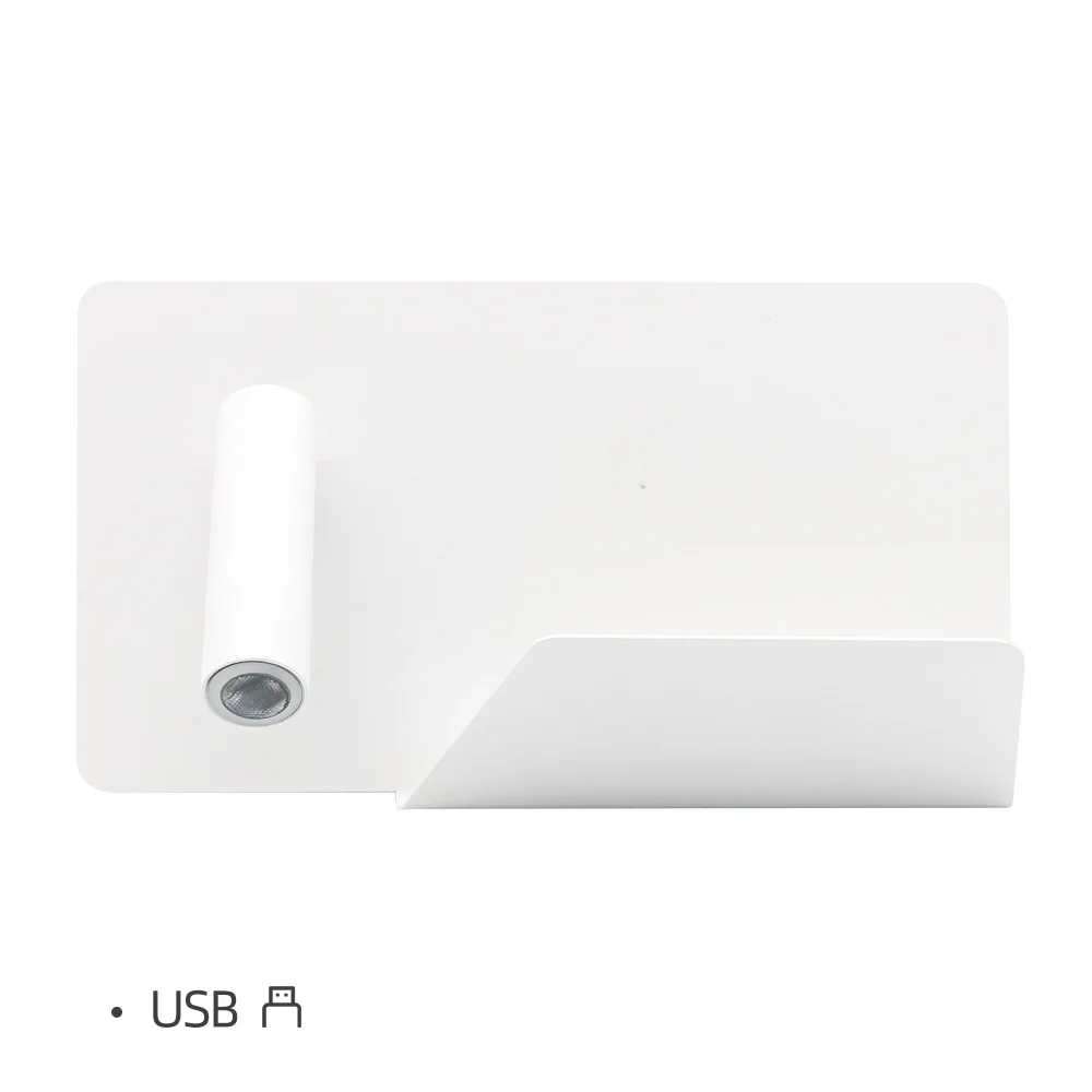  Zerouno led wall lamp reading wall light with shelf for putting smartphone adjustable led book ligh