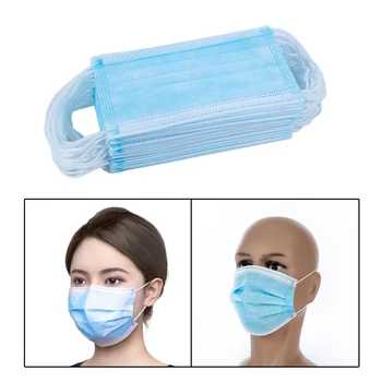 

50 Pieces Non-Woven Disposable Earloop Cover for Dust, Germs, Allergies, Smoke, Pollution, Pollen, etc.