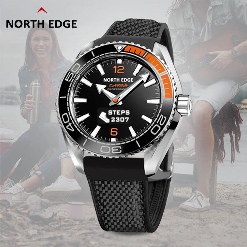 Северная края Смарт Цифровые кварцевые часы Для мужчин Бег Спорт сердечного