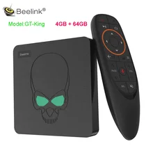 Beelink GT-King Android 9.0 TV Box Amlogic S922X Voice Remote Control 4GB DDR4 64GB 1000Mbps 4K HD 2.4G/5.8G WiFi Set Top Box