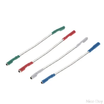 

4PCS Universal Silver Leads Wires Header Wire Cable 40mm for 1.2-1.3mm Pins Turntable Phono Headshell Tonearm M27 20 Dropship