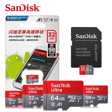 SanDisk Ultra Micro SD карта памяти 16 ГБ 32 ГБ 64 Гб 128 Гб MicroSD/TF карта класса 10 Флэш-карта для мобильного телефона/планшета/камеры