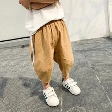 Г. Детская одежда в Корейском стиле; детские шаровары; хлопковые льняные капри; мешковатые брюки