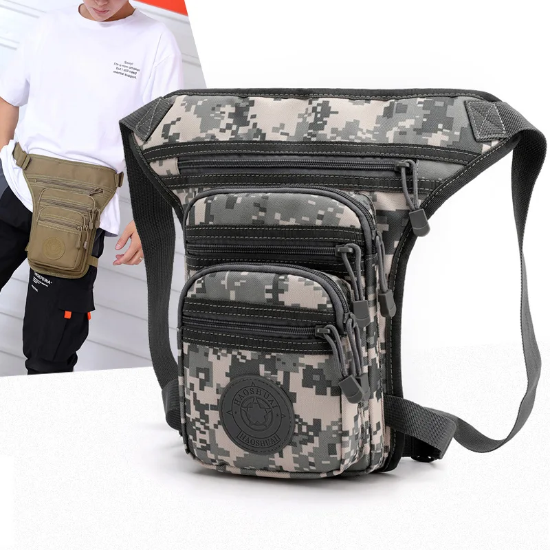 Weysfor Hip Thigh Fanny Pack Military Camouflage Motorcycle Rider Multi-Pockets Shoulder Bags High Quality Waist Leg Bag