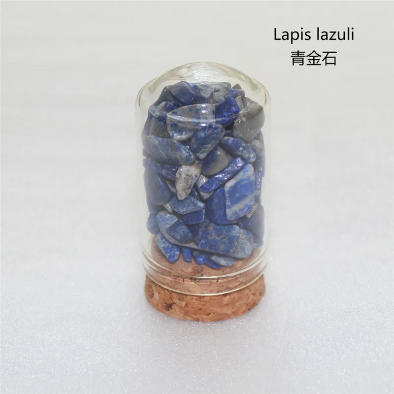 1 шт. различные природные хрустальные дробленые камни плавающая бутылка Желая бутылка Коллекция украшения - Цвет: Lapis lazuli