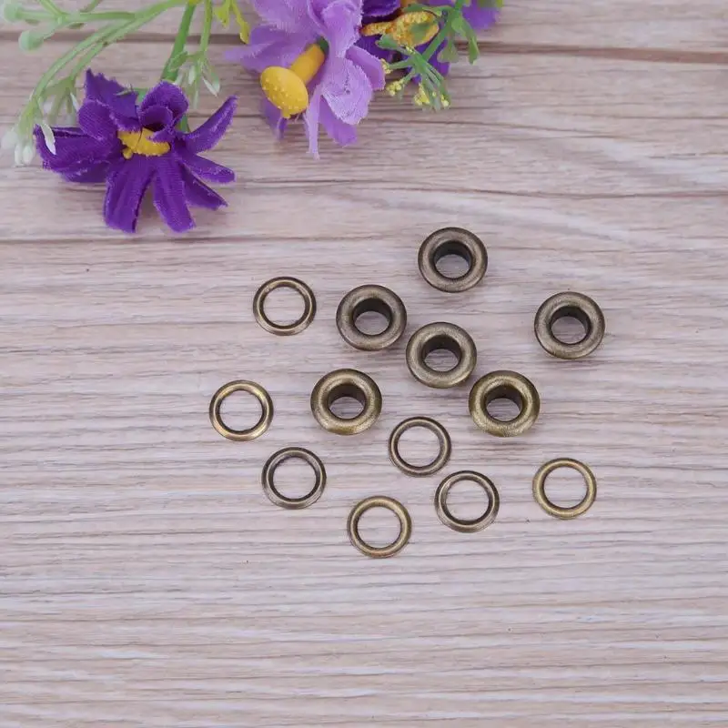 

100sets Eyelet with Washer Leather Craft Repair Grommet Clothes Shoes And Bags Decoration Home Sewing Tools 4mm 5mm 6mm 8mm