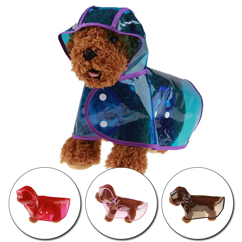 Прозрачные Pet куртка плащ для собак на открытом воздухе щенок Водонепроницаемый
