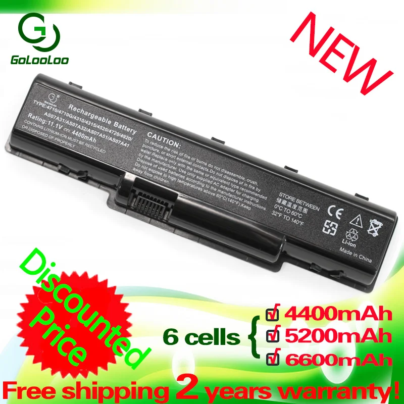 Golooloo 11.1V Battery for Acer Aspire BT.00607.067 BT.00607.068 BTP-AS4520G 2930 4220 4230 4235 4240 4310 4315 4320 4330 4332 | Компьютеры