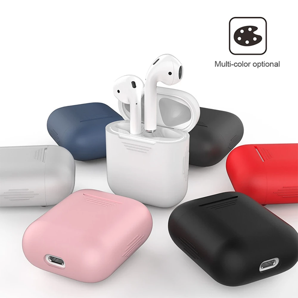 

Silicone Case For Apple watch Airpods Case Cover Protective Shockproof Case For AirPod Earphone Ultra Thin Skin AirPods Case