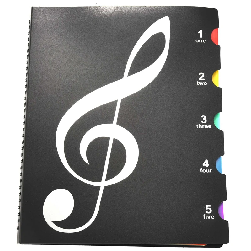 Music Themed Folder Holder Writable Musicians Treble Clef Sheets Piano Choir Paper Store Read