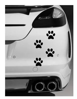 

Car Sticker Vinyl Decal Dog Footprint Reflective Dog Paw 3D Animal Dog Panda Bear Footprint White Black