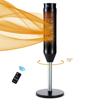 

1500W Portable Pedestal Heater W/ Timer Remote Control Adjustable Thermostat 8 Hours Timer Function Efficient Quick Warm Heater