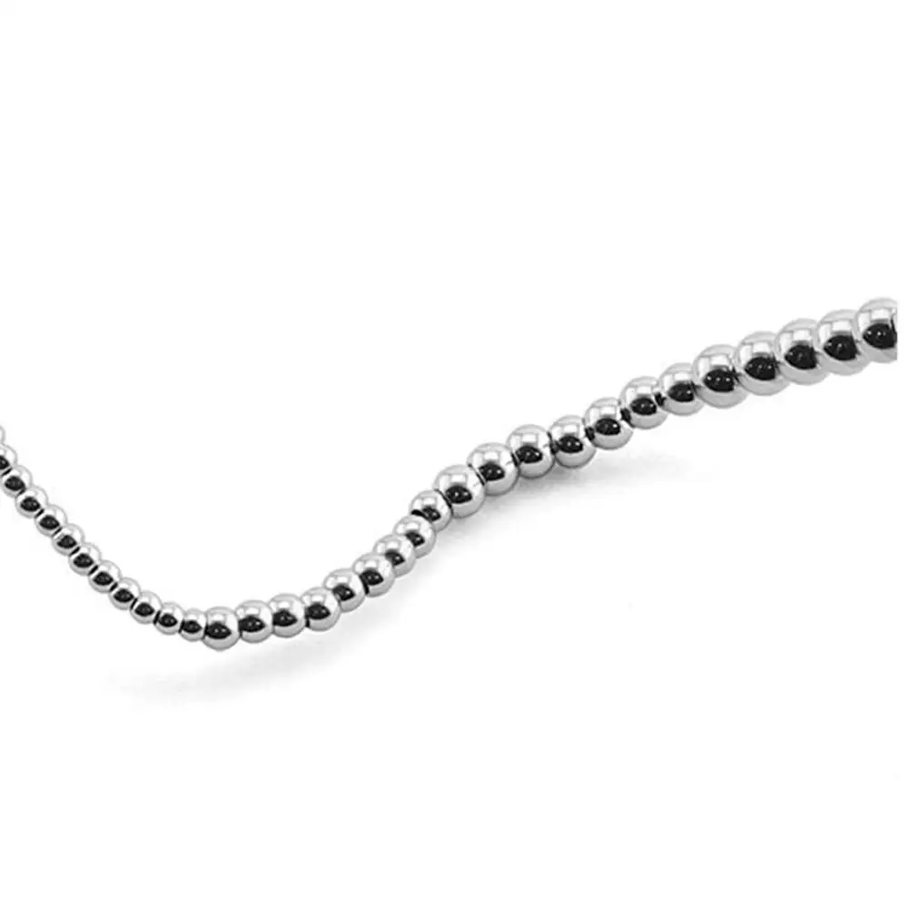 50Pcs Silver Color Round Stainless Steel Spacer Beads Loose Ball with Hole Charm Bracelets DIY for Jewelry Making 2.5-10mm — view 6