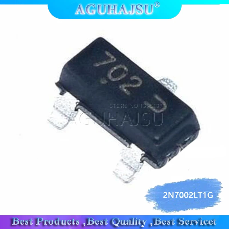 100 шт. 2N7002LT1G SOT23 2N7002 SOT-23 SMD 702 MMBT7002LT1G 60 V 115 mA N-Channel Новый и оригинальный | Электронные