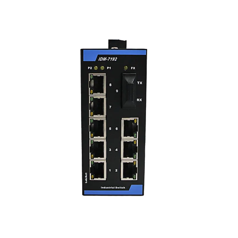 IDM-7192 8-портовый 9-портовый коммутатор промышленный Ethernet 1 оптический 8