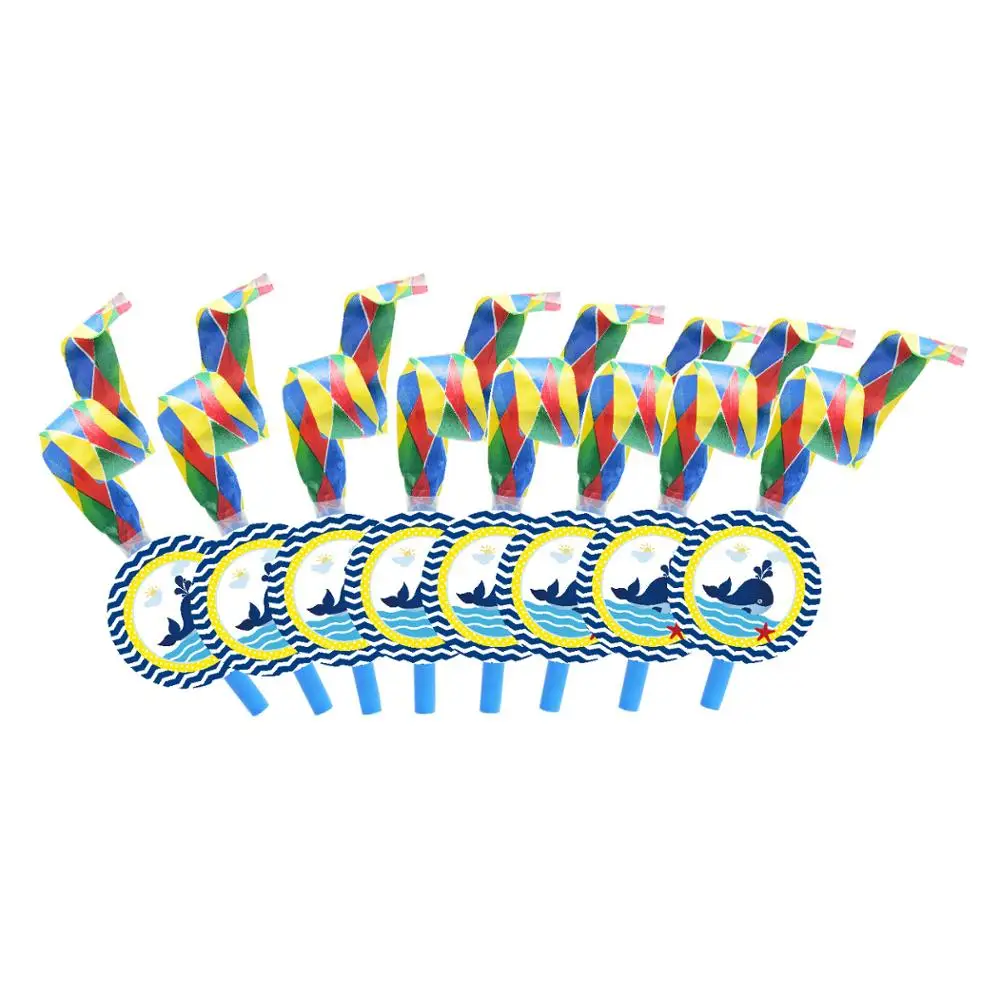 Blow out 8pcs Новые вечерние украшения синий парусник навигатор напечатаны тема одноразовые наборы посуды Детская Игрушка В ванную принадлежности для рождения детей - Цвет: Blow out 8pcs