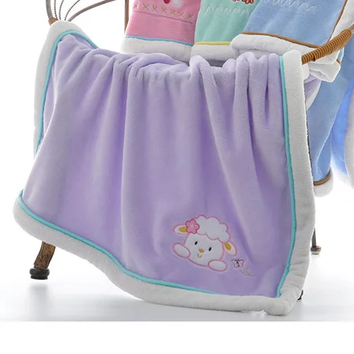 Детское одеяло, 75X100 см, зимнее, утолщенное, Фланелевое, детское, спальное, постельные принадлежности, одеяло для новорожденных, детская коляска, покрывало