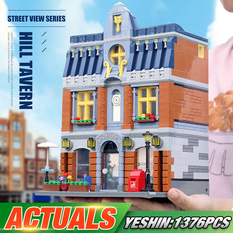 Yeshin 0935 игрушки для строительства уличных зданий модель таверны совместимая с 10243