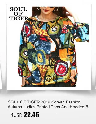 SOUL OF TIGER/Корейская мода, женские джинсовые рубашки в полоску, женские блузки с принтом, новые осенние свободные топы, винтажная одежда больших размеров
