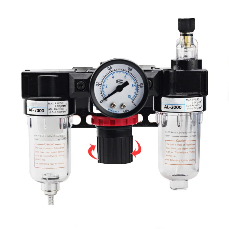 AW2000-02 Air Filter Regulator Compressor Moisture Trap Oil Water Lubricator 