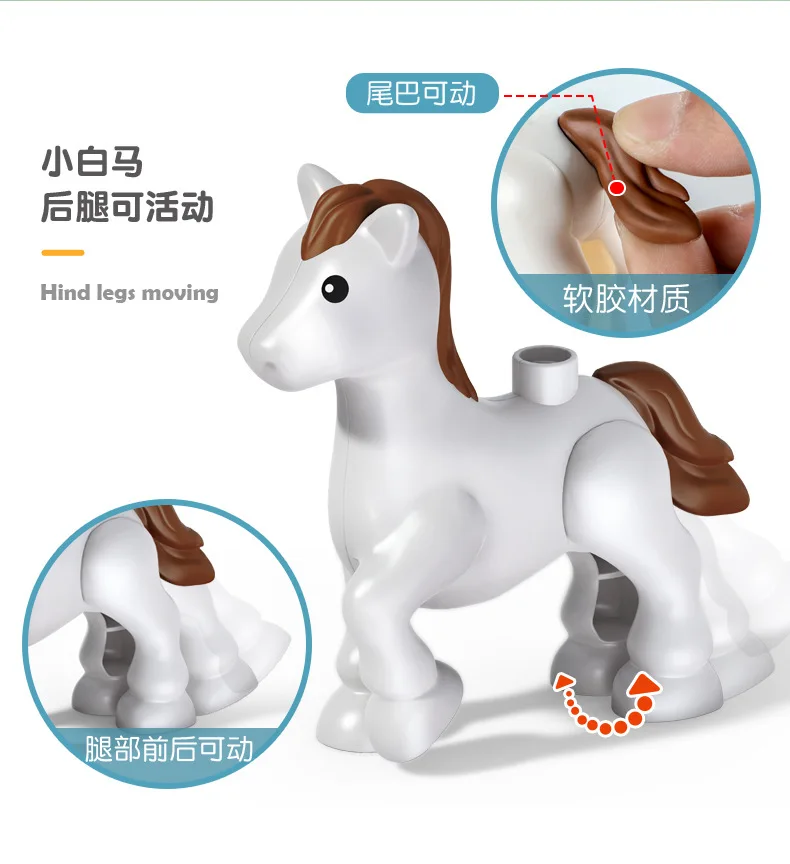 Brick Animal Spelling Building Blocks New Animal Cartoons Sea Flamingo Compatible With Brick Toy For Children Christmas Gift