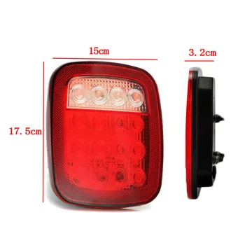 

Accessories Car LED Lights Square Stop Turn Signal Marker Taillight 1 Pair