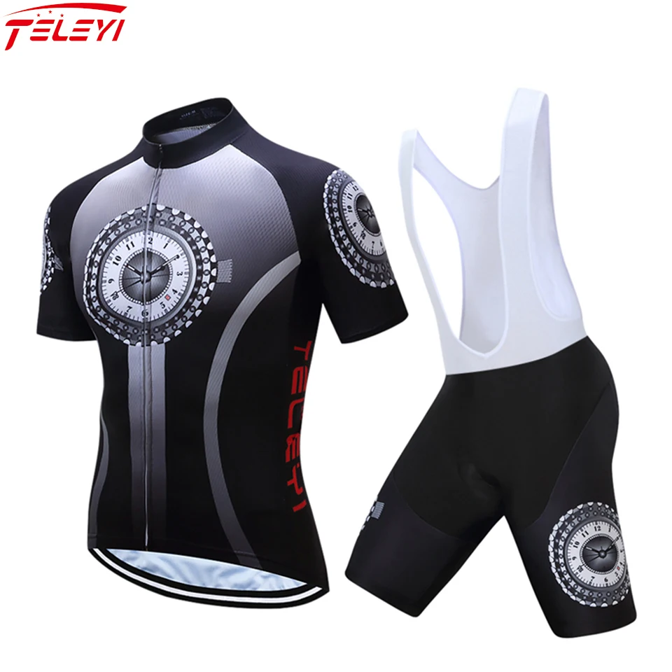 

teleyi roupa ciclismo Breathable Racing Bicycle Jersey Set Quick-Dry Short Sleeve Cycling Clothing Summer MTB Bike Wear
