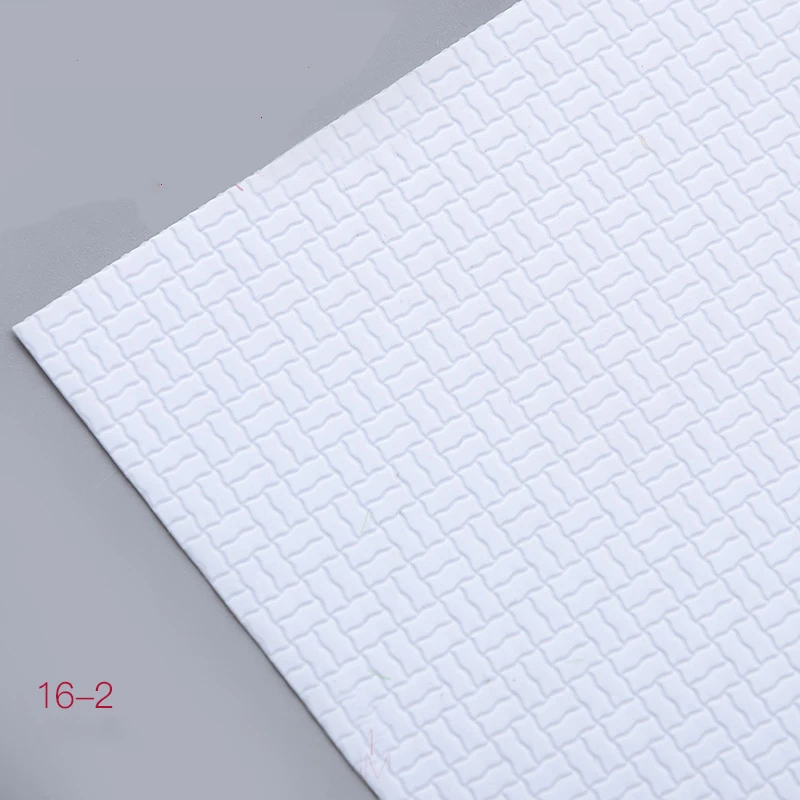 2pcs ABS Styrene Plasticard Wall Floor Brick Sheet 200x300mm White for  architectural building model scenery layout