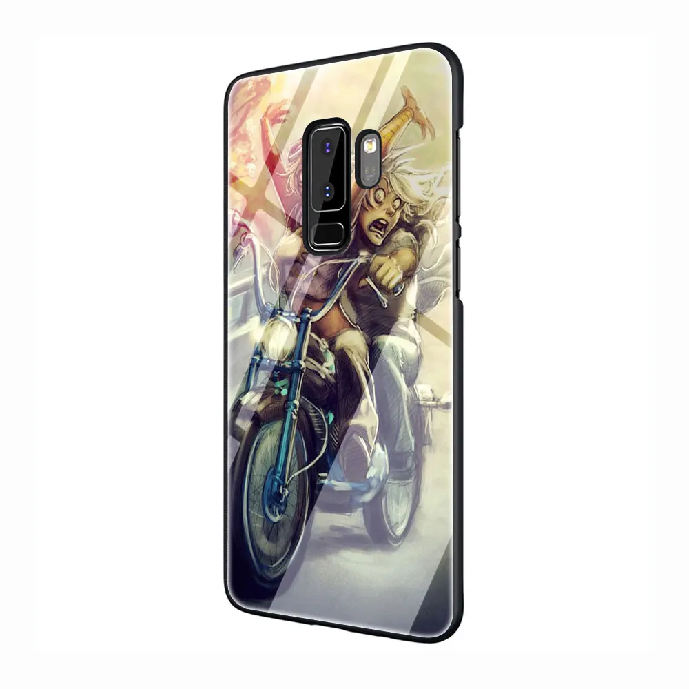 Байкер закаленное Стекло Телефон чехол для Galaxy S7 edge S8 9 10, 8, 9, 10, плюс A10 20 30 40 50 60 70 - Цвет: G5