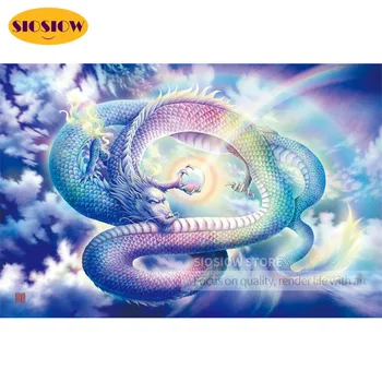 

Full Drill 5D DIY Diamond Painting Fantasy Chinese Dragon 3D Daimand Embroidery Square Round Mosaic Cross Stitch Kits Decor Home