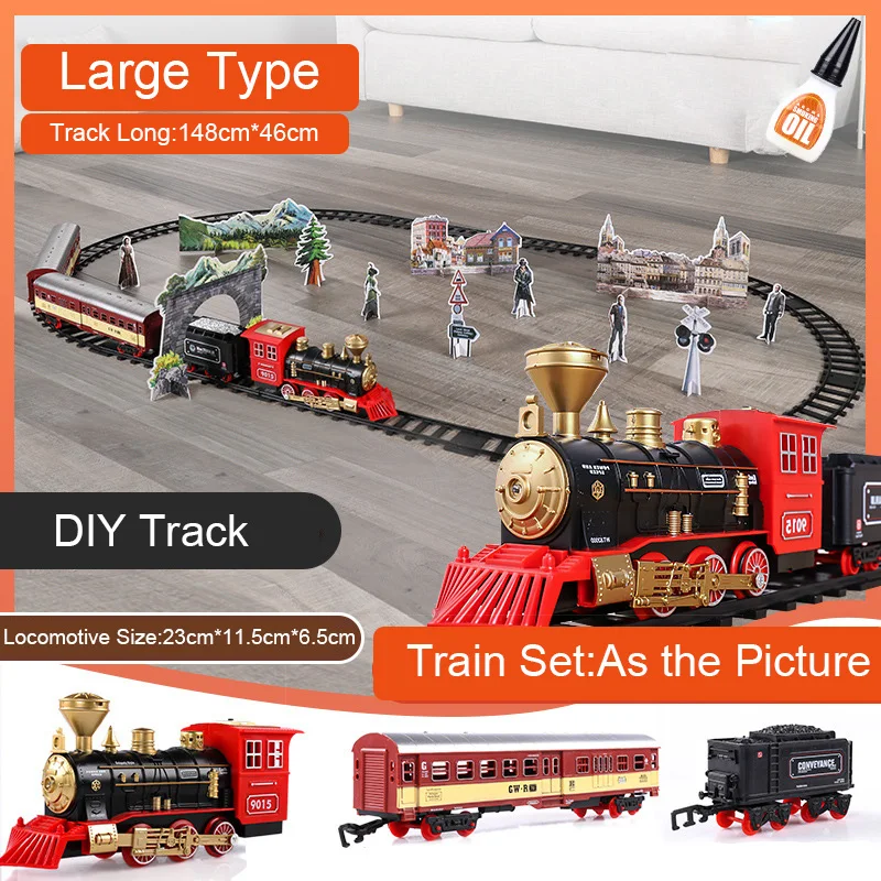 ElectricTrainToyRailsRemoteControlTrainModelRailwaySetTrains