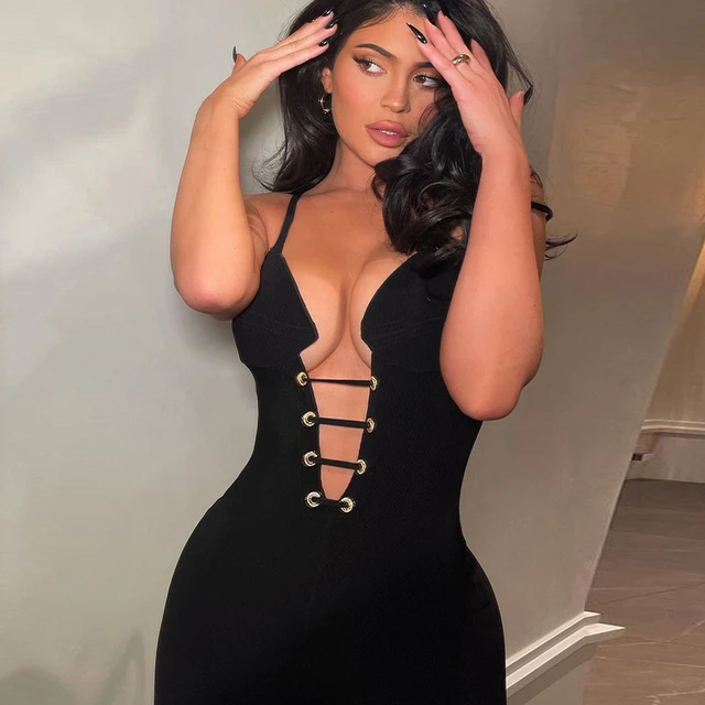 Solid Jumpsuit Bandage Cleavage Backless One Piece Outfit Overall Sexy Body- Shaping Hipster Midnight Club Female Clothing - China Streetwear and Women  Clothing price