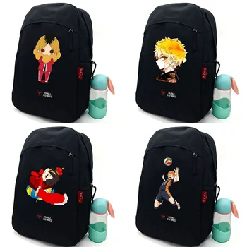 

Anime Haikyuu!! Printed Backpack Volleyball Boy Canvas School Bag Teenage Double Shoulder Schoolbag Travel Double Shoulder Bag