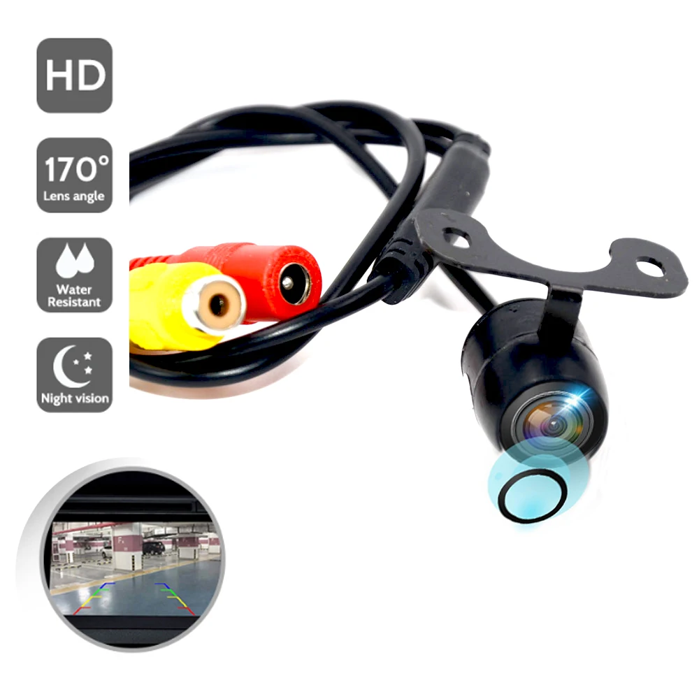 Car Rear View Camera Wide Angle Reverse Parking Waterproof CCD LED Auto Backup Monitor Universal for BMW New HD Night Vision dashboard camera for car Vehicle Cameras