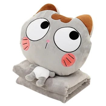 

Cartoon Throw Pillow Blanket Set Plush Animal Toys Home Blanket Stuffed Pillow With Blanket Toy Home Office Women Men Gifts