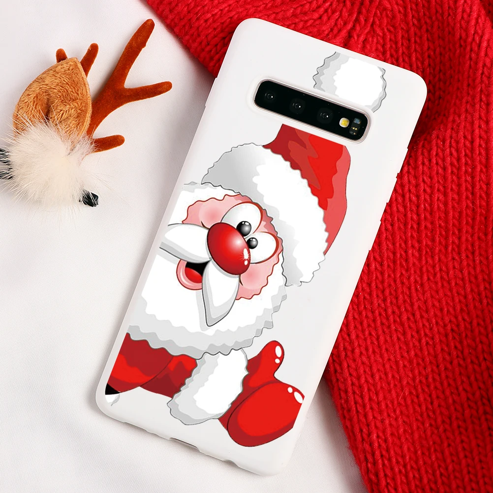 Веселый Рождественский олень мягкие чехлы из ТПУ для samsung Galaxy A30 A50 A10 A40 A70 A60 S10 S9 S8 A6 плюс A7 A8 A9 S7 S6 Edge чехол