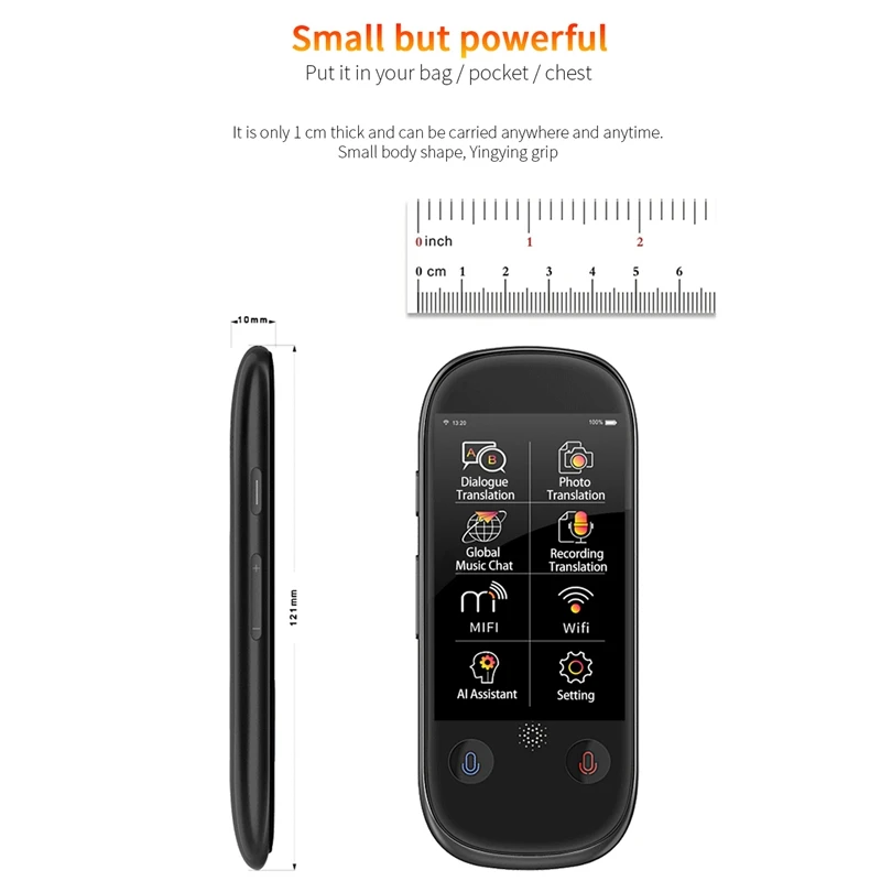 K1 Pro Photo Translation AI Smart Voice 75 Languages Real-Time Face-To-Face WIFI 2.4inch TFT 12MP Multi-Function Translator(Gray K1 Pro Photo Translation AI Smart Voice 75 Languages Real-Time Face-To-Face WIFI 2.4inch TFT 12MP Multi-Function Translator(Gray