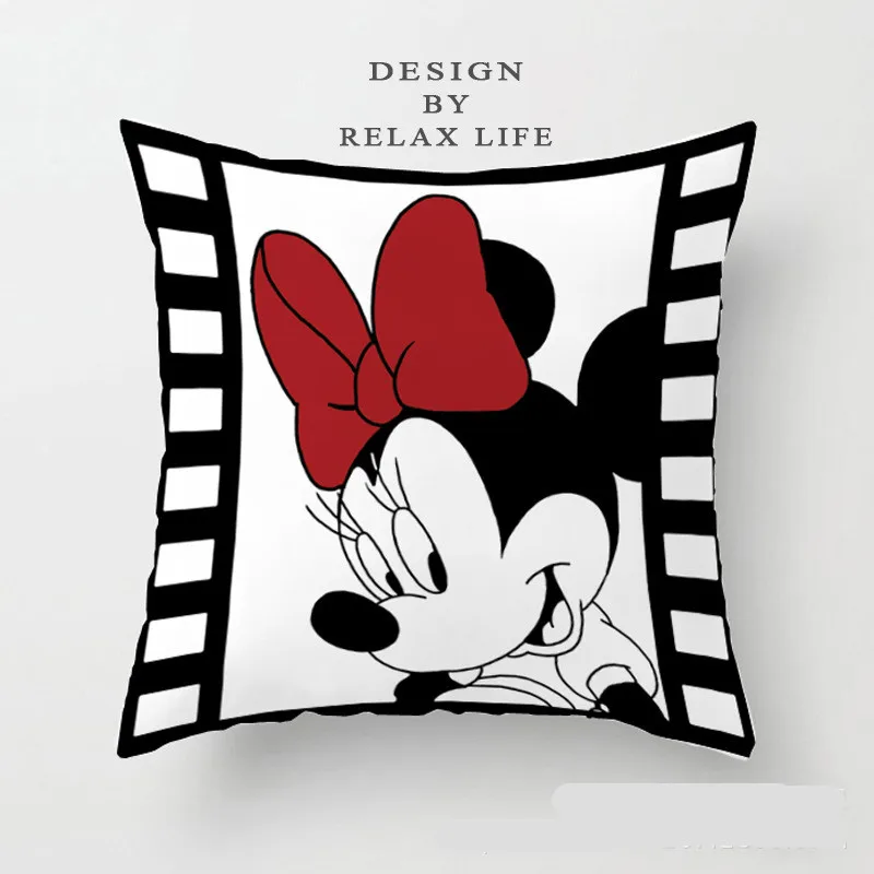 Disney Mickey Mouse Минни мягкая наволочки домашний текстиль белая пара наволочек