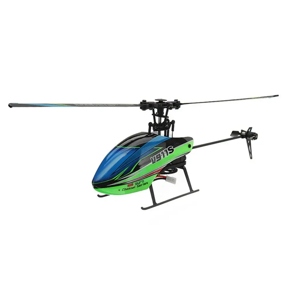 WLtoys V911S 2,4G 4CH 6-Aixs гироскоп с одним лезвием Flybarless Мини вертолет самолет с ДУ самолет с пультом дистанционного управления - Цвет: Green