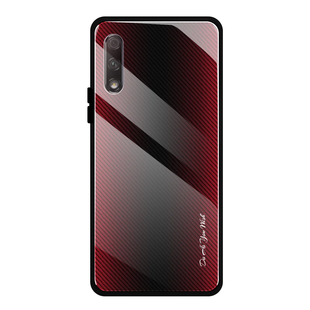 Чехол из закаленного стекла для телефона huawei Honor 20i pro lite чехол из градиентного стекла TPU Edge Cover для Honor 10i lite 9X pro prime Cover - Цвет: red