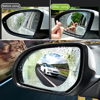 

2Pcs Car Rearview Mirror Protective Film Anti Fog Clear Rainproof Protective Soft Film for Dacia Duster Logan Sanderocar styling